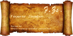 Feuerer Zsombor névjegykártya